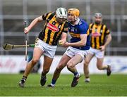 12 February 2023; Pádraig Walsh of Kilkenny in action against Séamus Callanan of Tipperary during the Allianz Hurling League Division 1 Group B match between Kilkenny and Tipperary at UPMC Nowlan Park in Kilkenny. Photo by Piaras Ó Mídheach/Sportsfile