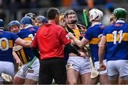12 February 2023; Players tussle during the Allianz Hurling League Division 1 Group B match between Kilkenny and Tipperary at UPMC Nowlan Park in Kilkenny. Photo by Piaras Ó Mídheach/Sportsfile