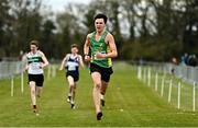 12 February 2023; Lachlan O'Shea of An Riocht AC, Kerry, competing in the boys u17 3000m during the 123.ie National Intermediate, Masters & Juvenile B Cross Country Championships at Gowran Demense in Kilkenny. Photo by Sam Barnes/Sportsfile