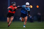 12 February 2023; Sinead Daly of TUD in action against Rachel McCarthy of UCC during the Electric Ireland Ashbourne Cup Final between UCC and TUD at UCD in Dublin. Photo by Ben McShane/Sportsfile