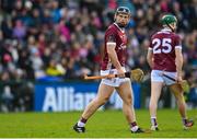 12 February 2023; Seán Linnane of Galway during the Allianz Hurling League Division 1 Group A match between Galway and Cork at Pearse Stadium in Galway. Photo by Seb Daly/Sportsfile