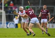 12 February 2023; Luke Meade of Cork in action against Cianan Fahy of Galway during the Allianz Hurling League Division 1 Group A match between Galway and Cork at Pearse Stadium in Galway. Photo by Seb Daly/Sportsfile