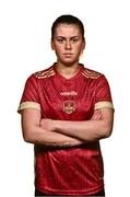 9 February 2023; Jenna Slattery during a Galway United squad portrait session at the Clayton Hotel in Galway. Photo by Sam Barnes/Sportsfile