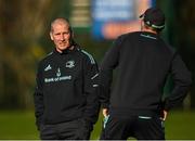 13 February 2023; Senior coach Stuart Lancaster, left, and Backs coach Andrew Goodman during a Leinster Rugby squad training Session at UCD in Dublin. Photo by Harry Murphy/Sportsfile
