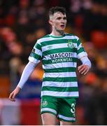 10 February 2023; Kieran Cruise of Shamrock Rovers during the FAI President's Cup match between Derry City and Shamrock Rovers at the Ryan McBride Brandywell Stadium in Derry. Photo by Stephen McCarthy/Sportsfile