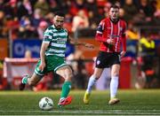 10 February 2023; Roberto Lopes of Shamrock Rovers during the FAI President's Cup match between Derry City and Shamrock Rovers at the Ryan McBride Brandywell Stadium in Derry. Photo by Stephen McCarthy/Sportsfile