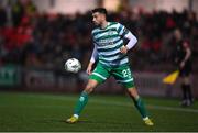 10 February 2023; Neil Farrugia of Shamrock Rovers during the FAI President's Cup match between Derry City and Shamrock Rovers at the Ryan McBride Brandywell Stadium in Derry. Photo by Stephen McCarthy/Sportsfile