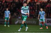 10 February 2023; Johnny Kenny of Shamrock Rovers during the FAI President's Cup match between Derry City and Shamrock Rovers at the Ryan McBride Brandywell Stadium in Derry. Photo by Stephen McCarthy/Sportsfile