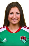 13 February 2023; Erika Manfre poses for a portrait during a Cork City squad portrait session at Bishopstown Stadium in Cork. Photo by Eóin Noonan/Sportsfile