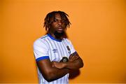 1 February 2023; Thomas Oluwa poses for a portrait during a Waterford FC squad portrait session at RSC in Waterford. Photo by Eóin Noonan/Sportsfile