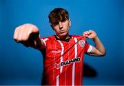5 February 2023; Matt Ward poses for a portrait during a Derry City squad portrait session at the Ryan McBride Brandywell Stadium in Derry. Photo by Stephen McCarthy/Sportsfile