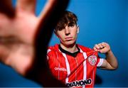 5 February 2023; Matt Ward poses for a portrait during a Derry City squad portrait session at the Ryan McBride Brandywell Stadium in Derry. Photo by Stephen McCarthy/Sportsfile