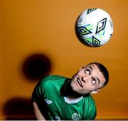 13 February 2023; Leo Gaxha poses for a portrait during a Kerry FC squad portrait session at the Kerry Sports Academy in Tralee, Kerry. Photo by Brendan Moran/Sportsfile
