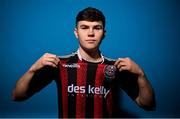 14 February 2023; James Clarke poses for a portrait during a Bohemians squad portrait session at DCU Sports Complex in Dublin. Photo by David Fitzgerald/Sportsfile