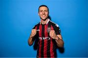 14 February 2023; Keith Buckley poses for a portrait during a Bohemians squad portrait session at DCU Sports Complex in Dublin. Photo by David Fitzgerald/Sportsfile