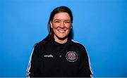 14 February 2023; Physio Sinead Wixted poses for a portrait during a Bohemians squad portrait session at DCU Sports Complex in Dublin. Photo by David Fitzgerald/Sportsfile