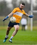14 February 2023; Shane Garland of DKIT during the Electric Ireland HE Trench Cup Semi-Final match between Dundalk Institute of Technology and Mary Immaculate College Limerick at SETU West Campus in Waterford in Waterford. Photo by Brendan Moran/Sportsfile