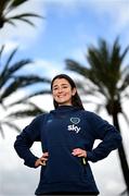 15 February 2023; Marissa Sheva poses for a portrait during a Republic of Ireland women training camp in Marbella, Spain. Photo by Stephen McCarthy/Sportsfile