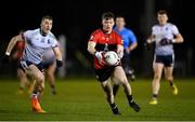 15 February 2023; Cathal O'Mahony of UCC in action against Eoghan McLaughlin of UL during the Electric Ireland HE GAA Sigerson Cup Final match between University of Limerick and University College Cork at WIT Sports Campus in Waterford. Photo by Brendan Moran/Sportsfile