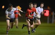 15 February 2023; Cathal O'Mahony of UCC in action against Jack Coyne of UL during the Electric Ireland HE GAA Sigerson Cup Final match between University of Limerick and University College Cork at WIT Sports Campus in Waterford. Photo by Brendan Moran/Sportsfile