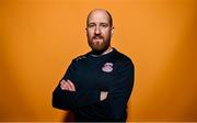 15 February 2023; Manager Shane Keegan poses for a portrait during a Cobh Ramblers squad portrait session at Lotamore Park in Mayfield, Cork. Photo by Eóin Noonan/Sportsfile