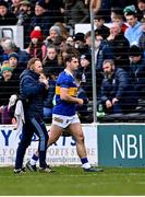12 February 2023; Cathal Barrett of Tipperary leaves the pitch to receive medical attention for an injury during the Allianz Hurling League Division 1 Group B match between Kilkenny and Tipperary at UPMC Nowlan Park in Kilkenny. Photo by Piaras Ó Mídheach/Sportsfile
