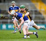 12 February 2023; Eoghan Connolly of Tipperary in action against Martin Keoghan of Kilkenny during the Allianz Hurling League Division 1 Group B match between Kilkenny and Tipperary at UPMC Nowlan Park in Kilkenny. Photo by Piaras Ó Mídheach/Sportsfile