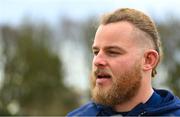 16 February 2023; Finlay Bealham speaking during an Ireland rugby media conference at the IRFU High Performance Centre on the Sport Ireland Campus in Abbotstown, Dublin. Photo by Seb Daly/Sportsfile