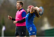 16 February 2023; Kelly Burke of Leinster during the U18 Girls Interprovincial match between Leinster and Munster at Terenure College in Dublin. Photo by Harry Murphy/Sportsfile