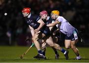 16 February 2023; Sam Fitzgerald of SETU Waterford in action against Adam English of University of Limerick during the Electric Ireland HE GAA Fitzgibbon Cup Semi-Final match between SETU Waterford and UL at SETU West Campus in Waterford. Photo by Michael P Ryan/Sportsfile