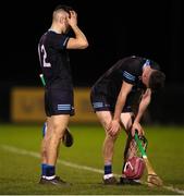 16 February 2023; SETU Waterford players Sean Walsh left, and Josh Fitzgerald after their side's defeat in the Electric Ireland HE GAA Fitzgibbon Cup Semi-Final match between SETU Waterford and UL at SETU West Campus in Waterford. Photo by Michael P Ryan/Sportsfile