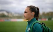 17 February 2023; Katie McCabe of Republic of Ireland arrives for a behind closed doors training match between Republic of Ireland and Germany at Marbella Football Centre in Marbella, Spain. Photo by Stephen McCarthy/Sportsfile