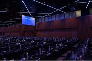 17 February 2023; A general view of the room before the start of day one of the GAA Annual Congress 2023 at Croke Park in Dublin. Photo by Piaras Ó Mídheach/Sportsfile