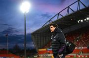 17 February 2023; Joey Carbery of Munster arrives before the United Rugby Championship match between Munster and Ospreys at Thomond Park in Limerick. Photo by Harry Murphy/Sportsfile