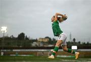 17 February 2023; Megan Campbell of Republic of Ireland takes a throw in during a behind closed doors training match between Republic of Ireland and Germany at Marbella Football Centre in Marbella, Spain. Photo by Stephen McCarthy/Sportsfile