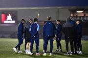 17 February 2023; UCD players inspect the pitch before the SSE Airtricity Men's Premier Division match between Dundalk and UCD at Oriel Park in Dundalk, Louth. Photo by Ben McShane/Sportsfile