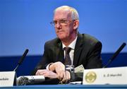 17 February 2023; GAA presidential candidate Pat Teehan during day one of the GAA Annual Congress 2023 at Croke Park in Dublin. Photo by Piaras Ó Mídheach/Sportsfile