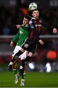 17 February 2023; Ali Coote of Bohemians in action against Barry Coffey of Cork City during the SSE Airtricity Men's Premier Division match between Cork City and Bohemians at Turner's Cross in Cork. Photo by Eóin Noonan/Sportsfile