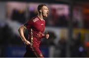 17 February 2023; Vince Borden of Galway United celebrates after scoring his sides's second goal during the SSE Airtricity Men's First Division match between Finn Harps and Galway United at Finn Park in Ballybofey, Donegal. Photo by David Fitzgerald/Sportsfile