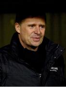 17 February 2023; Former Republic of Ireland international Niall Quinn in attendance during the SSE Airtricity Men's First Division match between Kerry and Cobh Ramblers at Mounthawk Park in Tralee, Kerry. Photo by Brendan Moran/Sportsfile