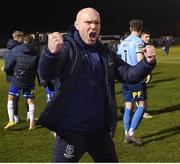 17 February 2023; Waterford manager Danny Searle celebrates after the SSE Airtricity Men's First Division match between Wexford and Waterford at Ferrycarrig Park in Wexford. Photo by Matt Browne/Sportsfile