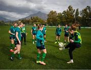 18 February 2023; Players, including Claire Walsh, Harriet Scott and Courtney Brosnan, right, during a Republic of Ireland women training session at Dama de Noche Football Center in Marbella, Spain. Photo by Stephen McCarthy/Sportsfile