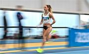 18 February 2023; Sophie Becker of Raheny Shamrock AC, Dublin, competing in the senior women's 400m heats during day one of the 123.ie National Senior Indoor Championships at National Indoor Arena in Dublin. Photo by Sam Barnes/Sportsfile