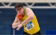 18 February 2023; Callum Keating of North Cork AC, competing in the senior men's shot put during day one of the 123.ie National Senior Indoor Championships at National Indoor Arena in Dublin. Photo by Sam Barnes/Sportsfile