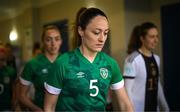 17 February 2023; Megan Campbell of Republic of Ireland before a behind closed doors training match between Republic of Ireland and Germany at Marbella Football Centre in Marbella, Spain. Photo by Stephen McCarthy/Sportsfile