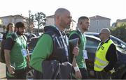 18 February 2023; Connacht head coach Peter Wilkins arrives before the United Rugby Championship match between Zebre Parma and Connacht at Stadio Sergio Lanfranchi in Parma, Italy. Photo by Massimiliano Carnabuci/Sportsfile
