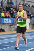 18 February 2023; Susanne O'Beirne of North Leitrim AC, competing in the senior women's 3000m Walk during day one of the 123.ie National Senior Indoor Championships at National Indoor Arena in Dublin. Photo by Sam Barnes/Sportsfile