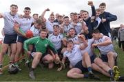 18 February 2023; UL players celebrate after the Electric Ireland HE GAA Fitzgibbon Cup Final match between University of Limerick and National University of Ireland Galway at the SETU West Campus in Waterford. Photo by Matt Browne/Sportsfile