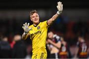 17 February 2023; Bohemians goalkeeper James Talbot after the SSE Airtricity Men's Premier Division match between Cork City and Bohemians at Turner's Cross in Cork. Photo by Eóin Noonan/Sportsfile