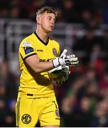 17 February 2023; Bohemians goalkeeper James Talbot during the SSE Airtricity Men's Premier Division match between Cork City and Bohemians at Turner's Cross in Cork. Photo by Eóin Noonan/Sportsfile